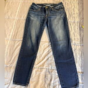American Eagle Outfitters Dark Blue Jegging Straight Leg Jeans 8 Short